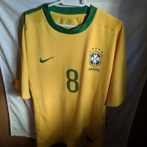 Match Worn - Seleccion de Brasil - 8 Gilberto Silva