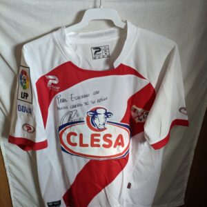 Match Worn y dedicada - Rayo Vallecano - 11 David Aganzo