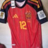 (Replica) Nueva - Seleccion de España - edicion final Mundial con dos estrellas - 12 Pedro Porro - edicion player